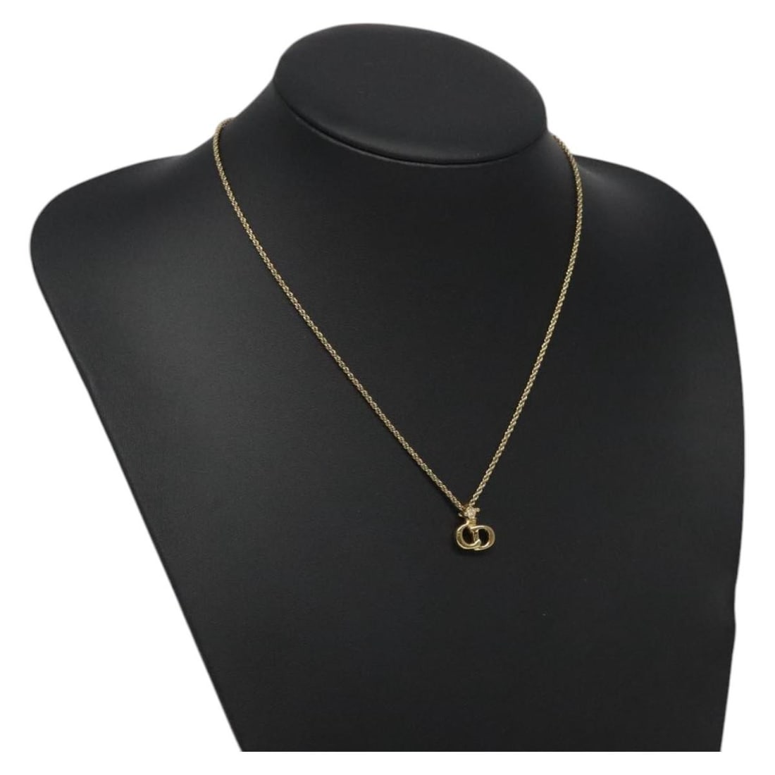 Christian Dior Gold Metal Necklace Authentic 44.5cm (1 of 11)