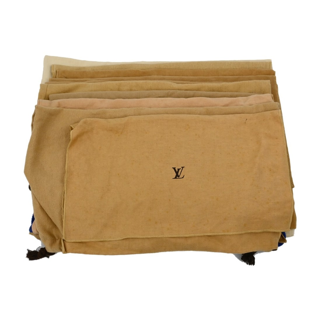 Louis Vuitton Authentic Dust Bag Set of 10 Brown Beige Cotton: Louis Vuitton Authentic Dust Bag Set of 10 Brown Beige Cotton This set of 10 authentic Louis Vuitton dust bags is crafted from 100% cotton, featuring a classic brown and beige color scheme. Ideal for