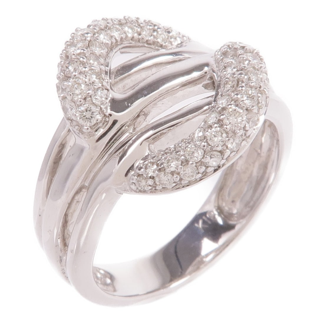 Diamond Ring 18K White Gold Size 6.25 by JEWELRY: Diamond Ring 18K White Gold Size 6.25 by JEWELRY This exquisite diamond ring is crafted from 18K white gold, featuring a stunning clear diamond as the main stone. With a ring size of 6.25, it is desig