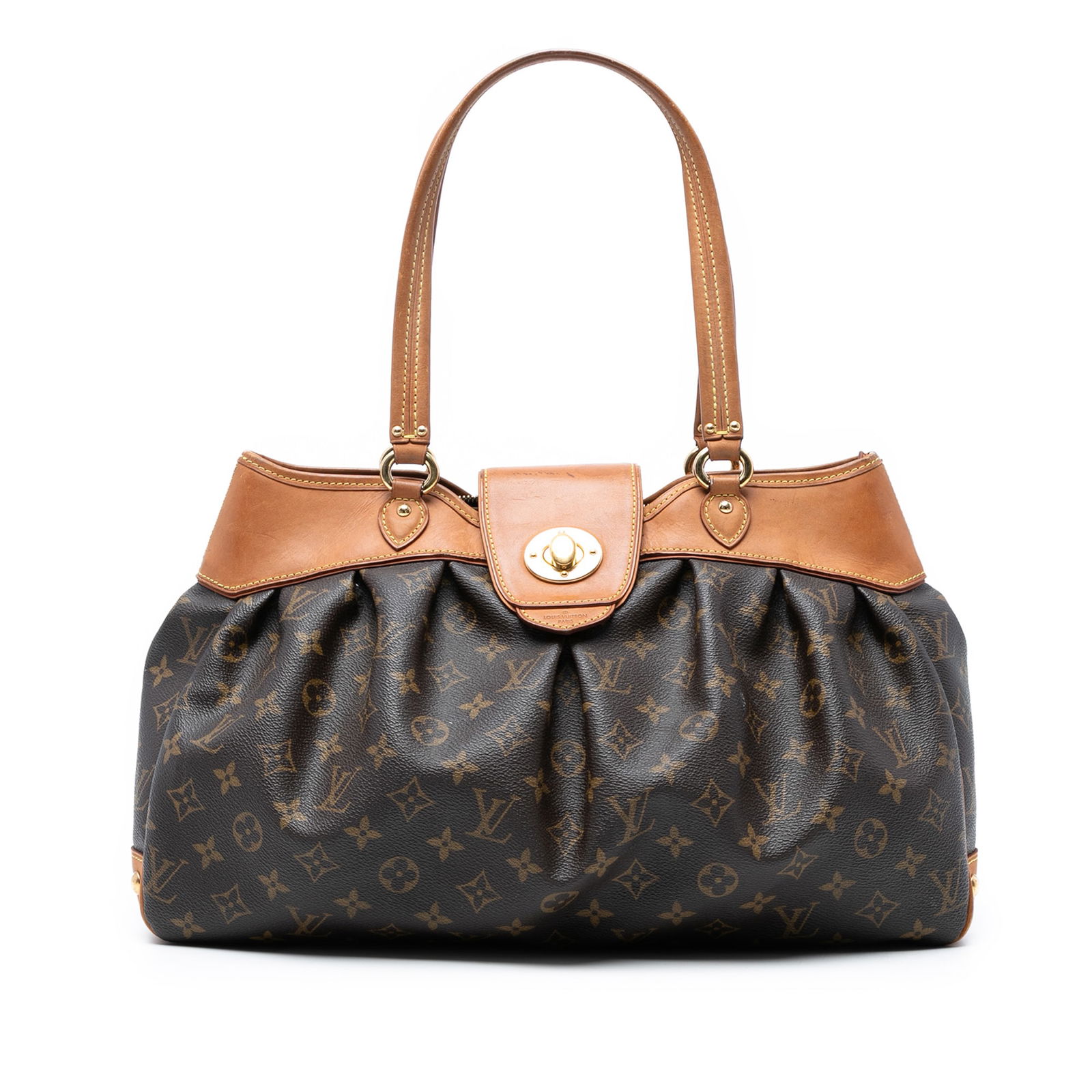 Louis Vuitton Monogram Boetie MM Bag with Vachetta Trim: Louis Vuitton Monogram Boetie MM Bag with Vachetta Trim The Louis Vuitton Monogram Boetie MM is a stylish handbag crafted from signature monogram canvas, complemented by vachetta leather trim and flat