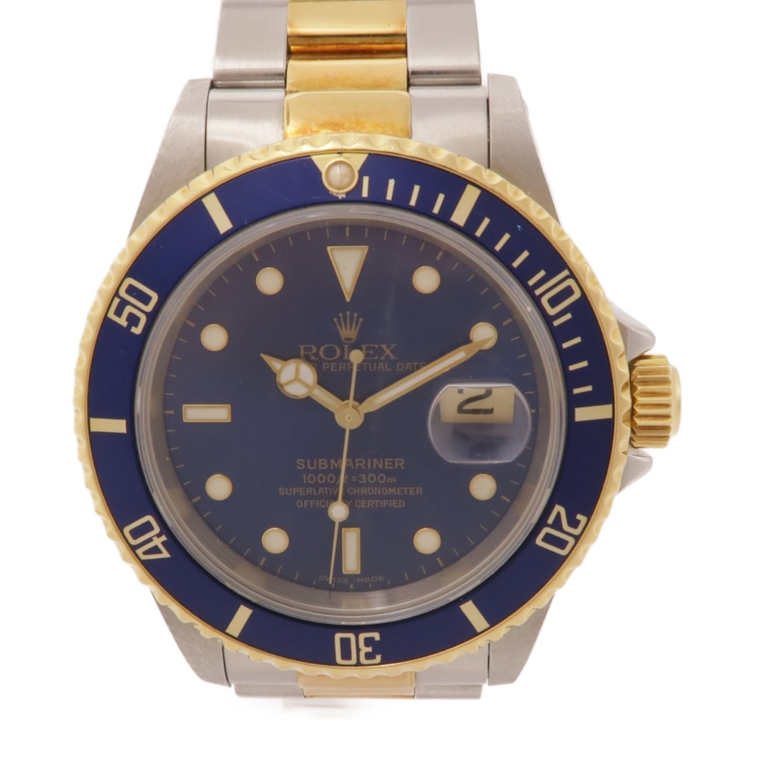 ROLEX Submariner Date Automatic Watch 16613LB Blue K18 Yellow Gold (1 of 9)