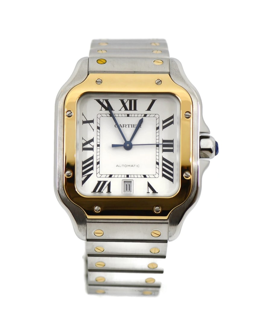 Cartier Santos Large 18K Stainless Steel Automatic Watch W2SA0009 (1 of 6)