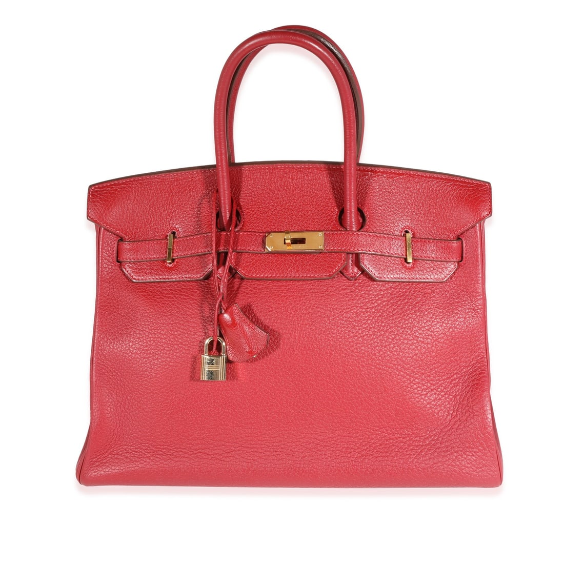 Hermes Birkin 35 Clemence Rouge Grenat Leather Handbag GHW (1 of 7)