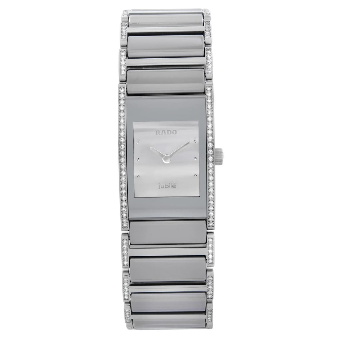 Rado Integral Ladies Quartz Watch Diamond Bezel Silver Dial R20733122: Rado Integral Ladies Quartz Watch Diamond Bezel Silver Dial R20733122 Discover elegance with the Rado Integral Ladies Quartz Watch, a perfect blend of sophisticated design and functionality. This exqu