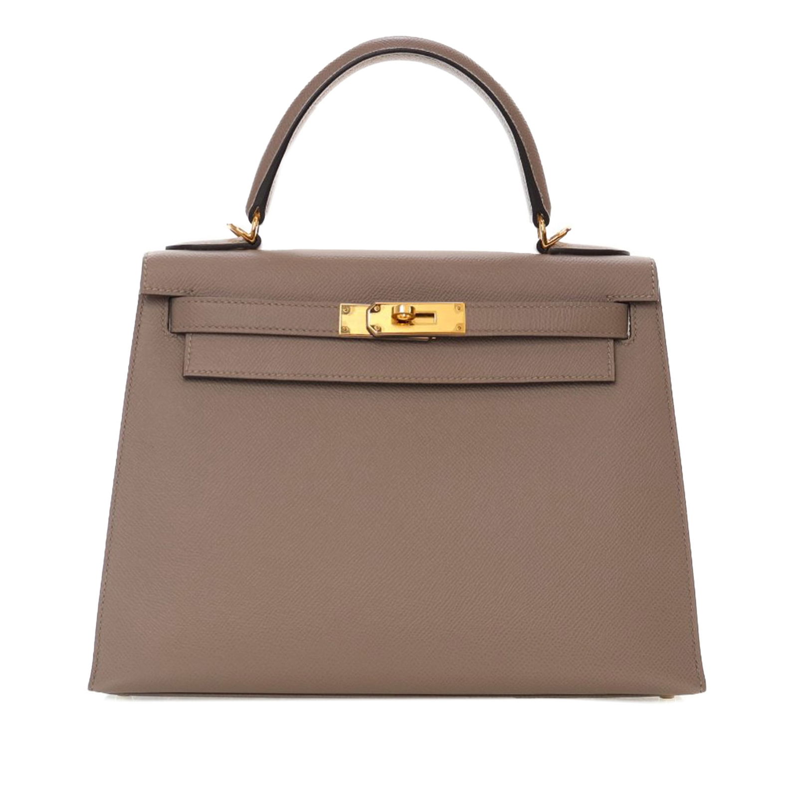 Hermes Epsom Kelly II Sellier 25 Gris Asphalt Leather Bag: Hermes Epsom Kelly II Sellier 25 Gris Asphalt Leather Bag The Hermes Epsom Kelly II Sellier 25 is a luxurious handbag crafted from Epsom leather in a sophisticated Gris Asphalt color. This elegant bag