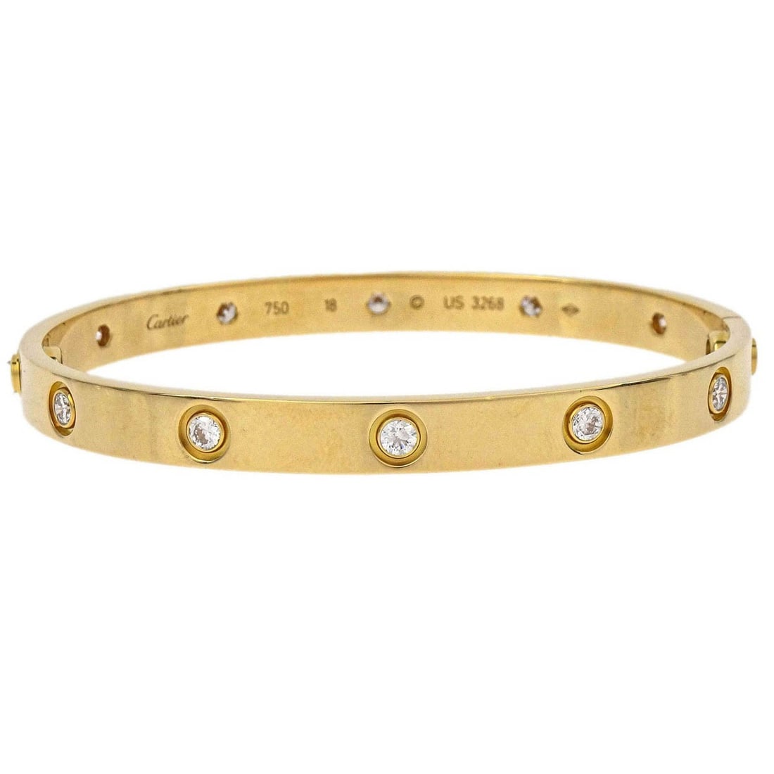 Cartier Love Bracelet Bangle 750 Gold with Diamonds (1 of 5)