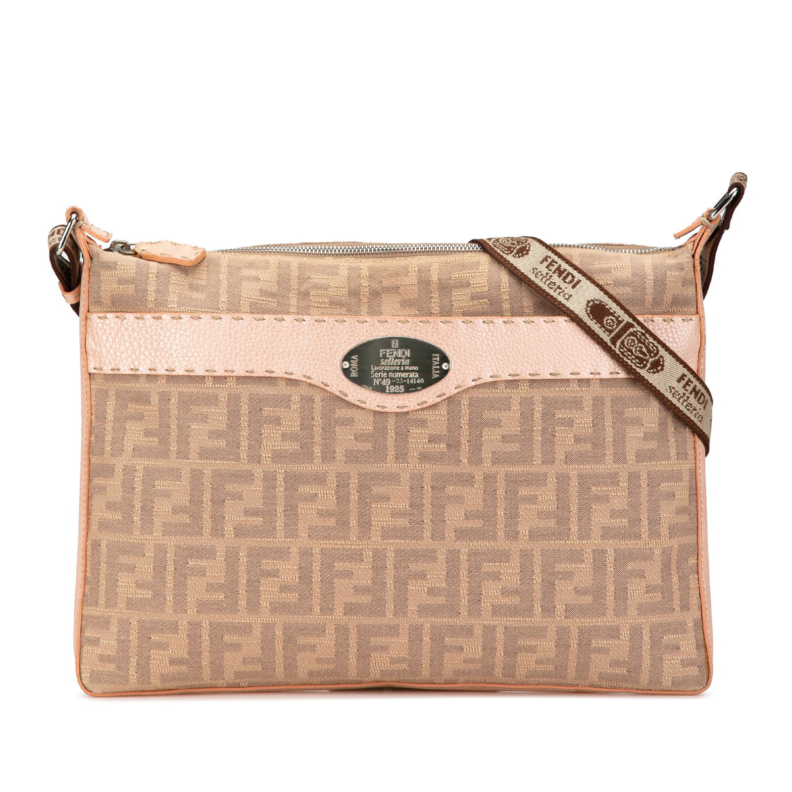 Fendi Selleria Zucca Canvas Crossbody Bag Brown Italy: Fendi Selleria Zucca Canvas Crossbody Bag Brown Italy The Fendi Selleria Zucca Canvas Crossbody is a stylish and practical accessory, crafted from durable canvas with elegant leather trim. This bag fe