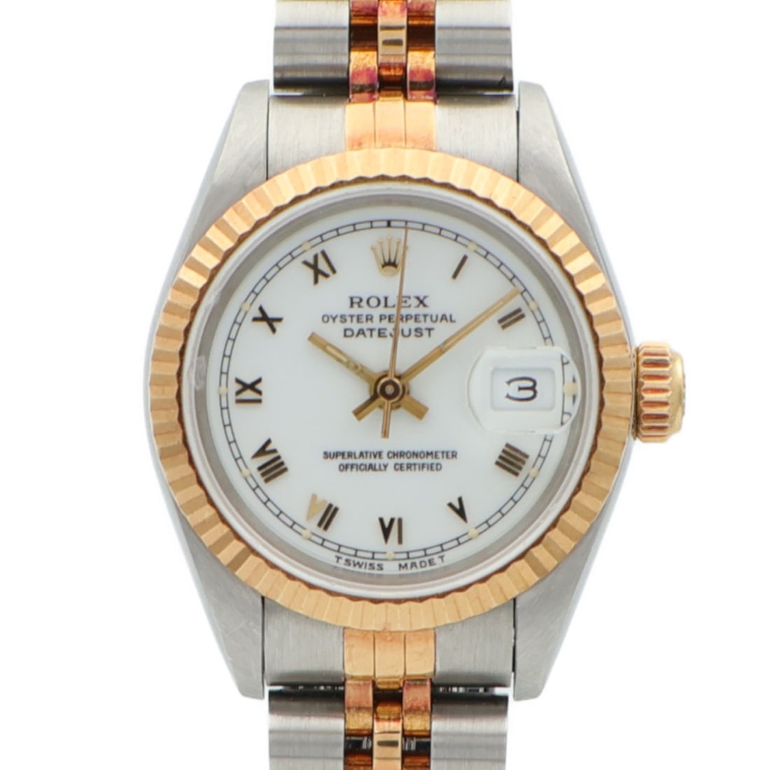 ROLEX Datejust 69173 Automatic 18K Yellow Gold White Dial Watch (1 of 17)