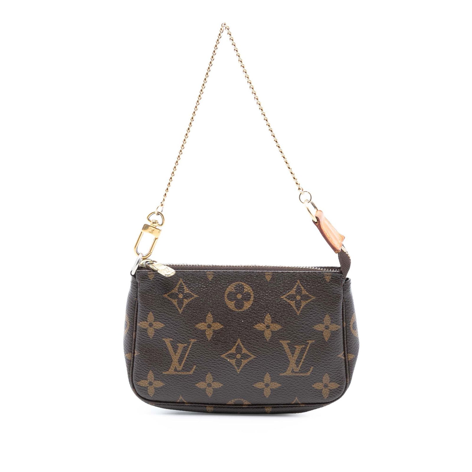 Louis Vuitton Monogram Mini Pochette Accessoires Brown Canvas Bag: Louis Vuitton Monogram Mini Pochette Accessoires Brown Canvas Bag Introducing the Louis Vuitton Monogram Mini Pochette Accessoires, a stylish and compact bag that showcases the classic monogram canvas