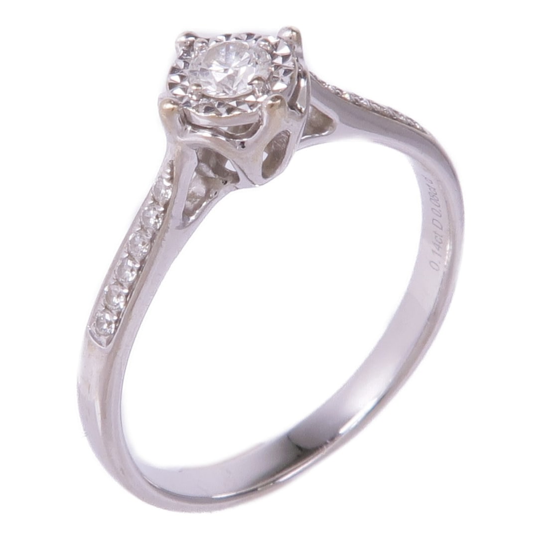 JEWELRY 18K White Gold Diamond Ring Size 7.5: JEWELRY 18K White Gold Diamond Ring Size 7.5 This stunning diamond ring features a beautiful design crafted from 18K white gold, providing a luxurious look and feel. The clear diamond adds a brilliant