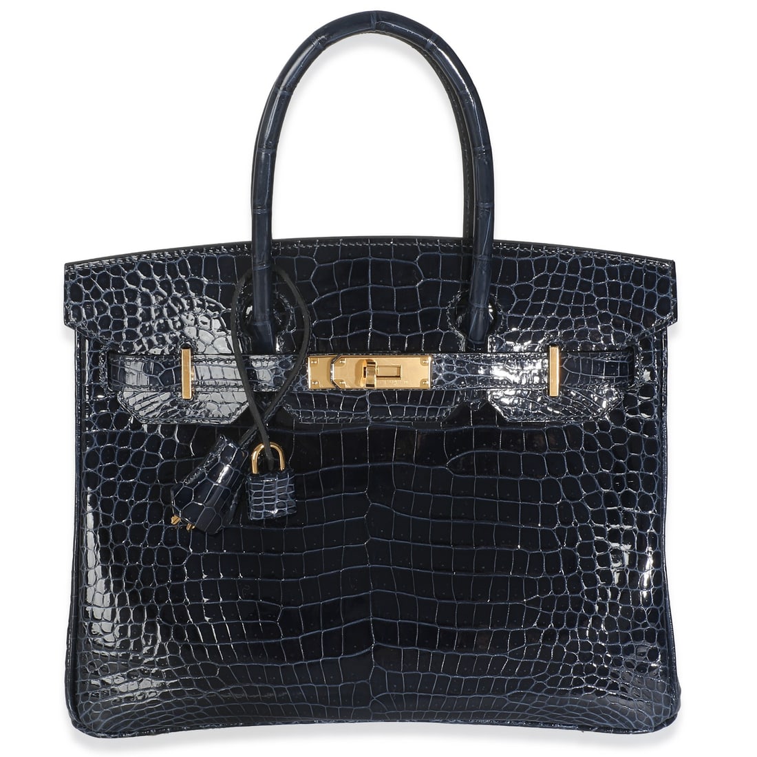 Hermes Birkin 30 Bleu Marine Crocodile Leather Handbag GHW 2023: Hermes Birkin 30 Bleu Marine Crocodile Leather Handbag GHW 2023 Indulge in luxury with the Hermes Bleu Marine Crocodile Porosus Birkin 30, a timeless piece crafted in France. This stunning handbag fea