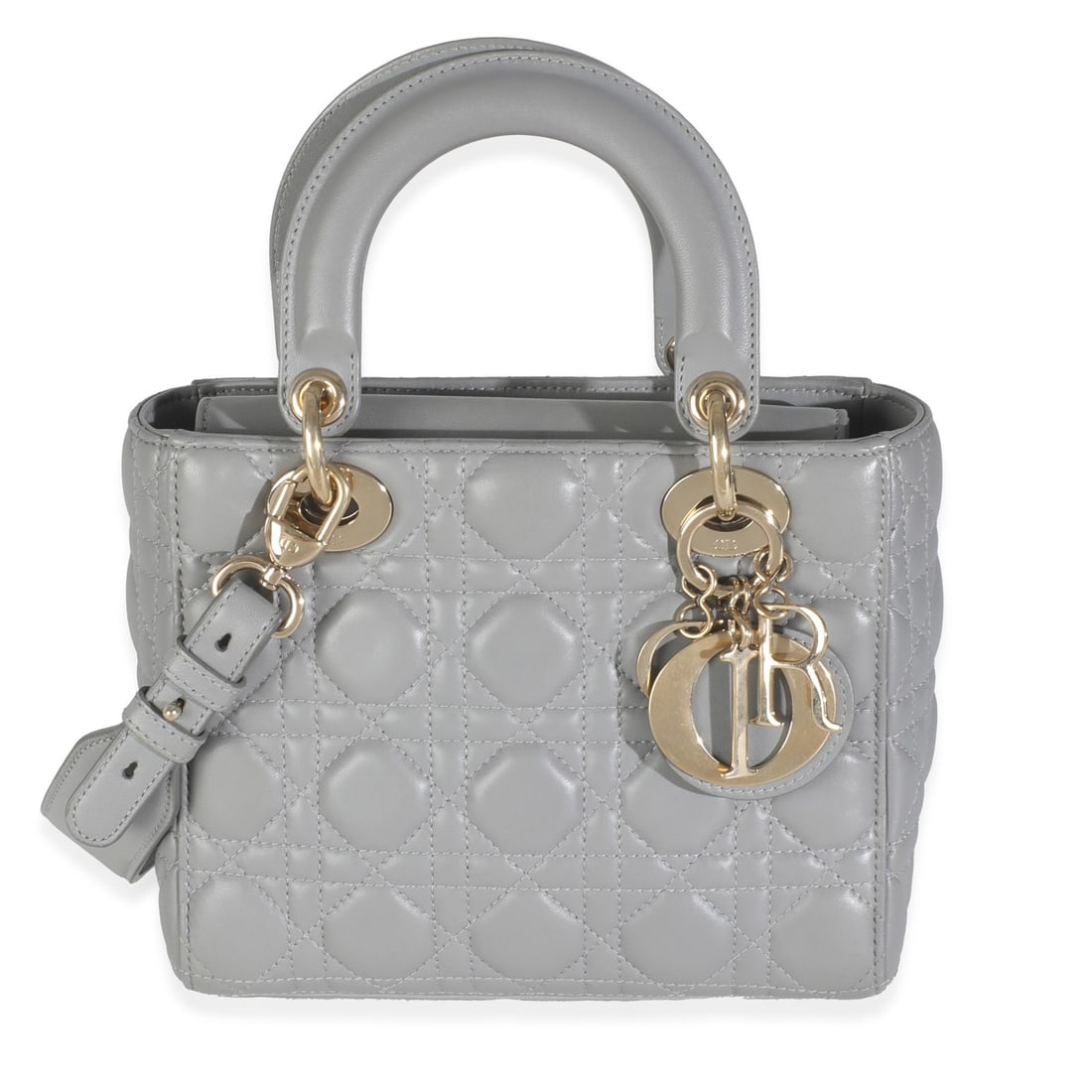 Christian Dior Small My ABC Lady Dior Gray Quilted Lambskin Handbag: Christian Dior Small My ABC Lady Dior Gray Quilted Lambskin Handbag Introducing the Christian Dior Small My ABC Lady Dior handbag, a stunning blend of elegance and functionality. Crafted in Italy from