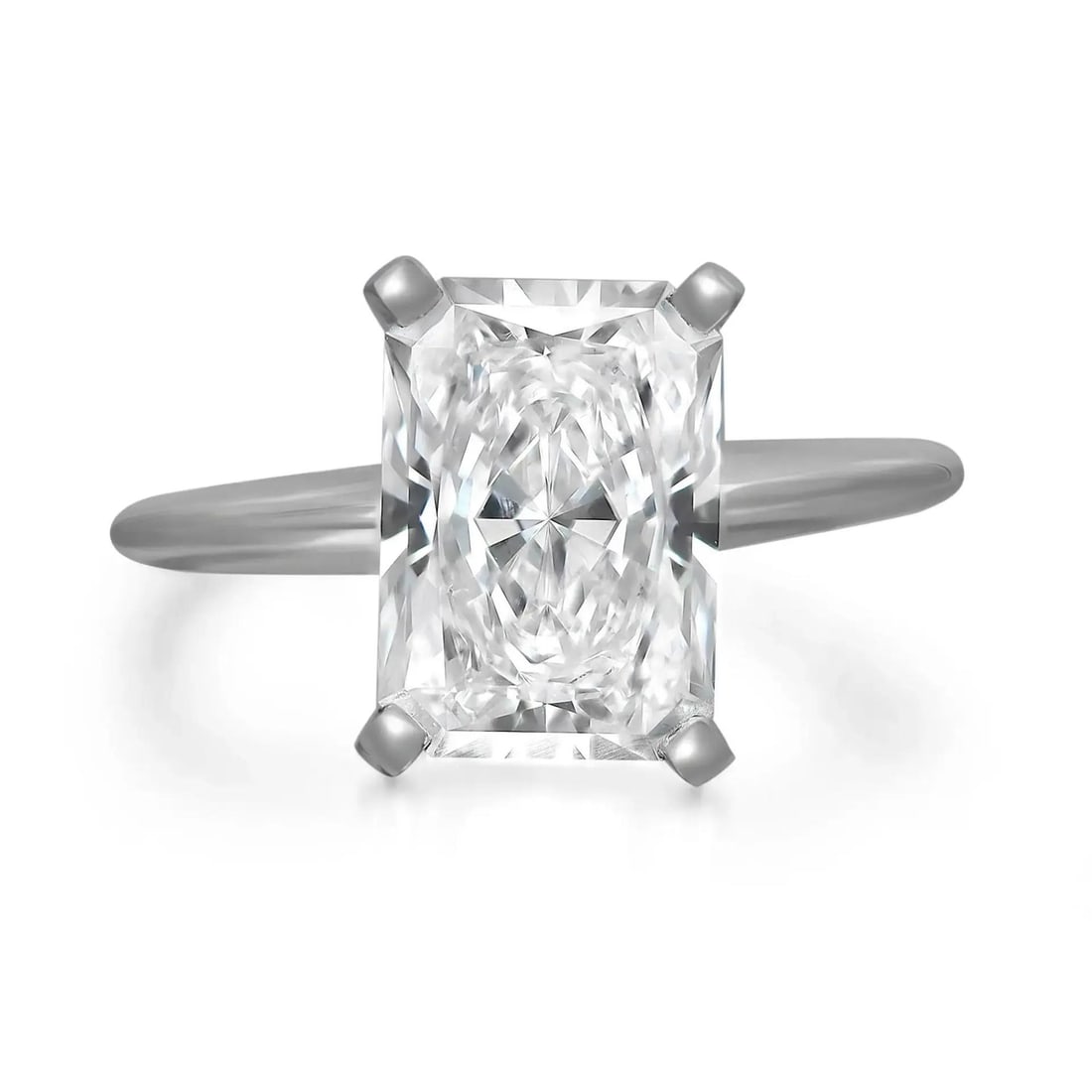 GIA Certified 3.00ct Radiant Cut Lab Grown Diamond Engagement Ring 14K White Gold (1 of 5)