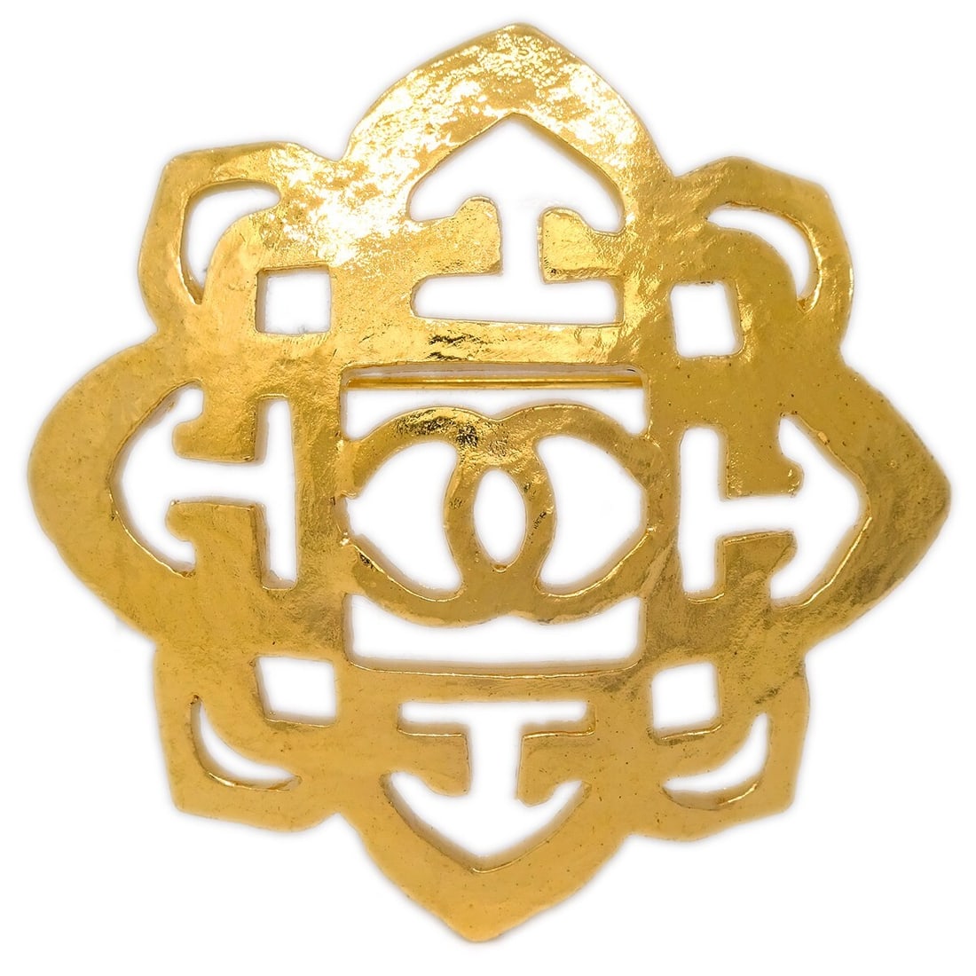 Chanel Gold-Plated Flower Brooch Pin 1249/28 (1 of 4)