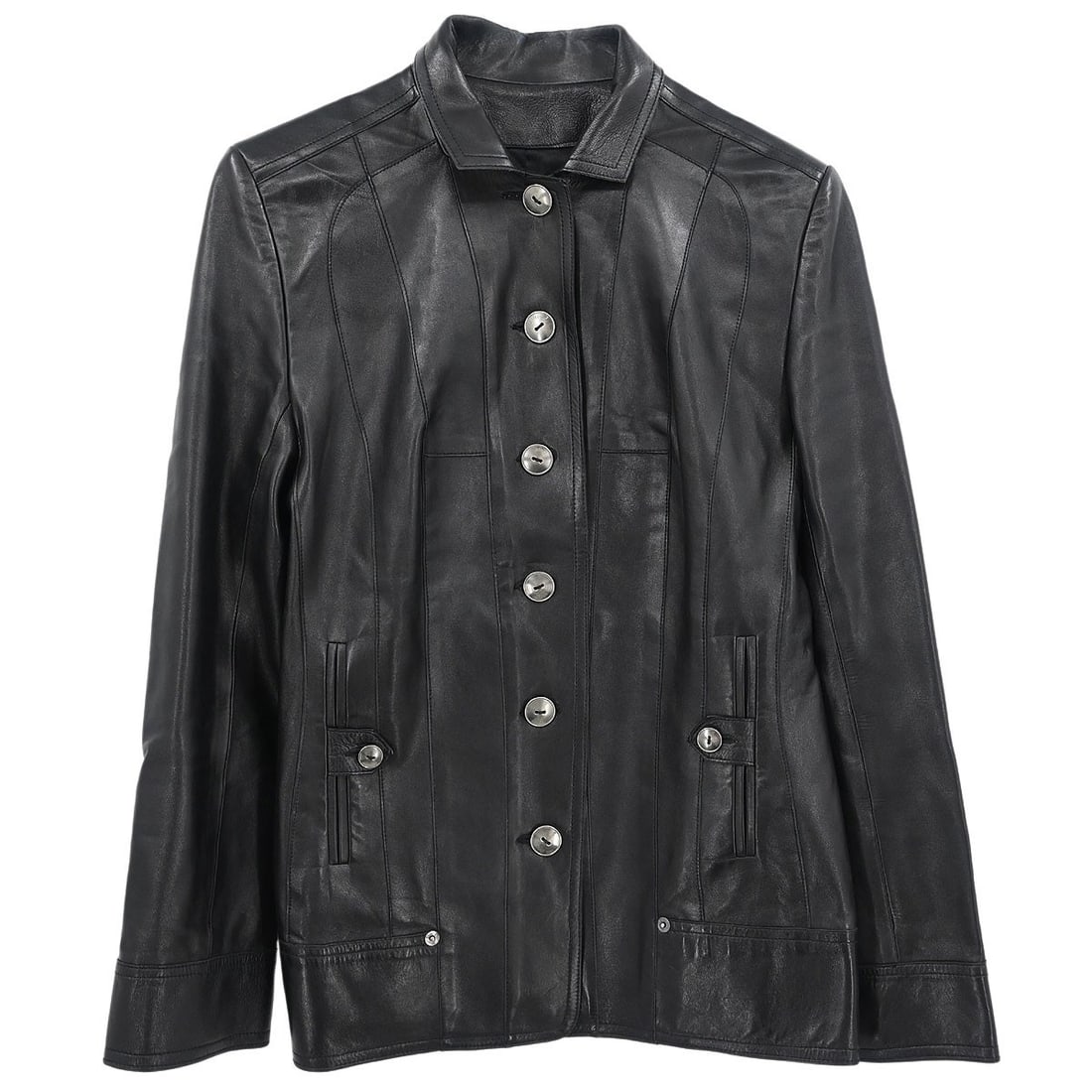 Christian Dior Black Lambskin Single Breasted Jacket #38 (1 of 10)