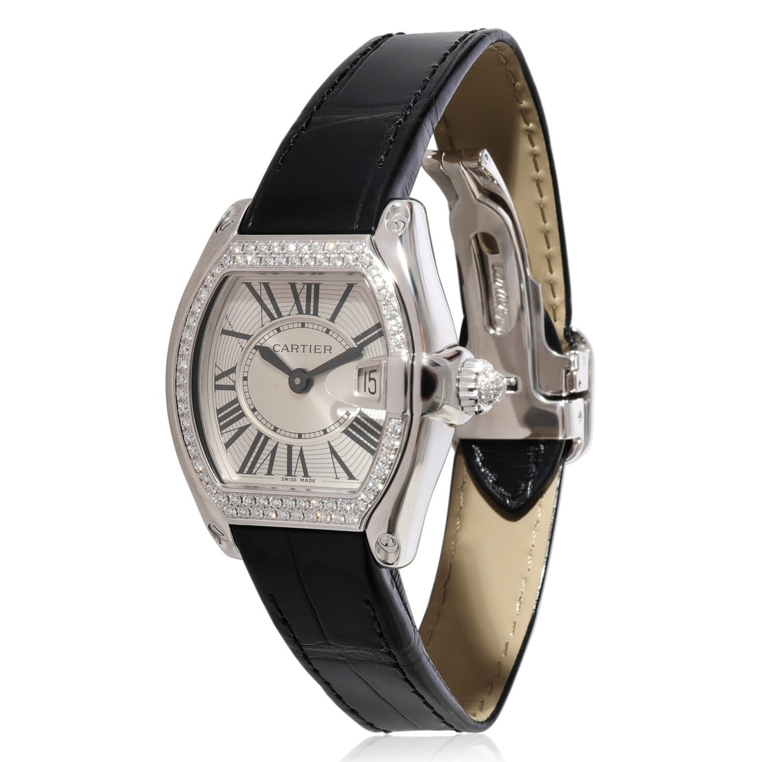 Cartier Roadster Women's 18K White Gold Diamond Watch (1 of 5)