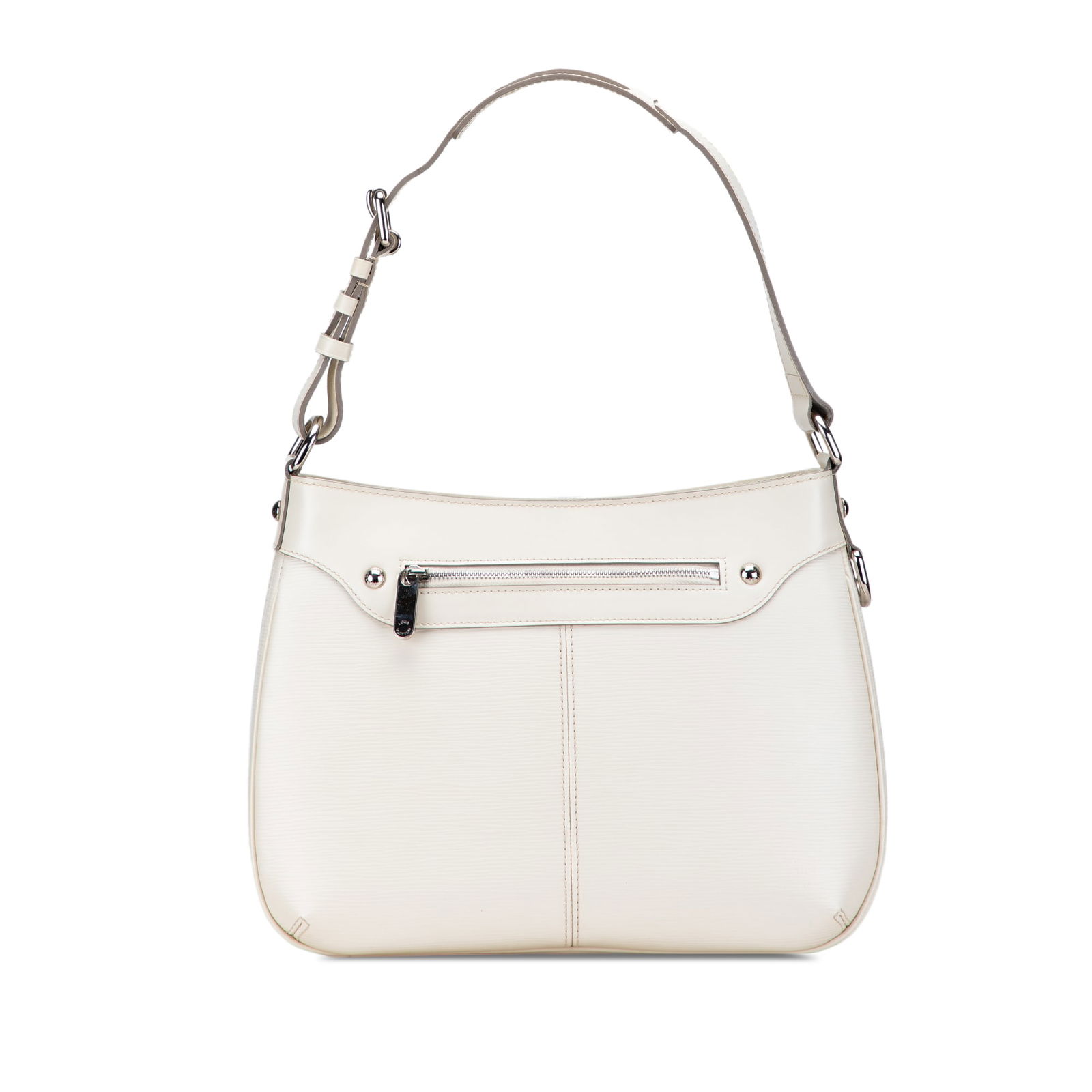 Louis Vuitton Epi Turenne GM White Leather Bag: Louis Vuitton Epi Turenne GM White Leather Bag Discover the elegant Louis Vuitton Epi Turenne GM, crafted from premium Epi leather in a stunning white hue. This stylish bag features a flat leather str
