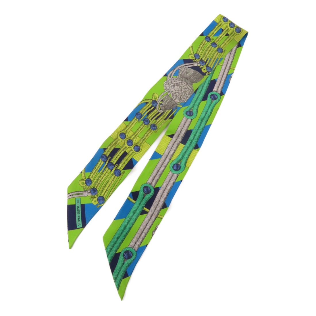 HERMES Twilly Silk Scarf Blue Green Luxury Accessory: HERMES Twilly Silk Scarf Blue Green Luxury Accessory Elevate your accessory collection with this exquisite HERMES Twilly Scarf. Crafted from luxurious silk, this scarf features a stunning blue color t