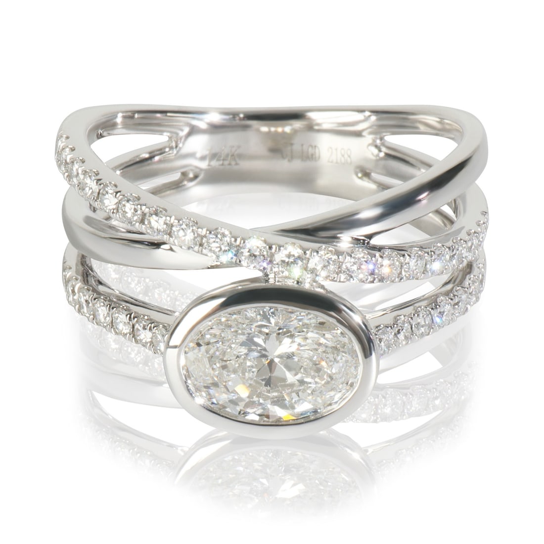 1.41ct Lab-Grown Diamond Ring in 14K White Gold with IGI Certification (1 of 6)