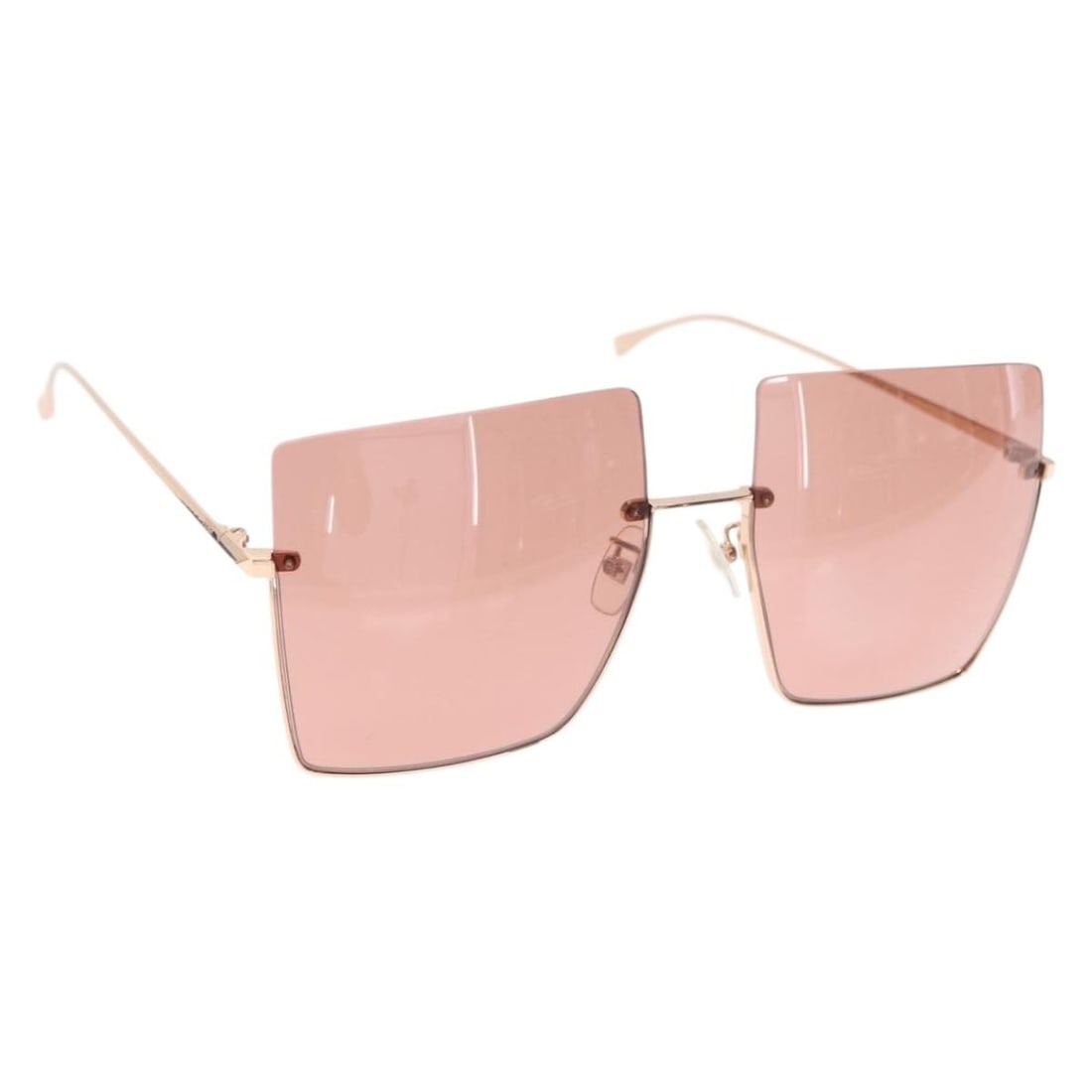 FENDI Gold Tone Metal Sunglasses FF0401/S with Case: FENDI Gold Tone Metal Sunglasses FF0401/S with Case Elevate your eyewear collection with these stunning FENDI sunglasses. Made in Italy, these stylish sunglasses feature a luxurious gold tone metal fr
