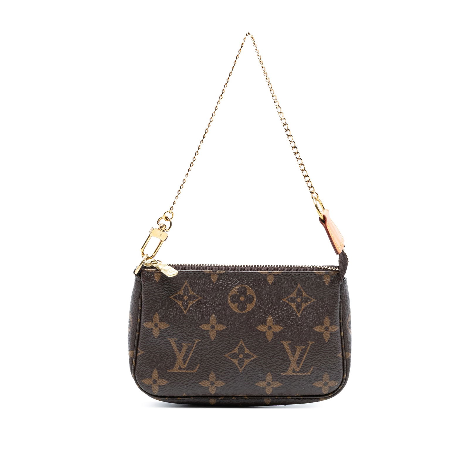 Louis Vuitton Monogram Mini Pochette Accessoires Brown Fabric Bag: Louis Vuitton Monogram Mini Pochette Accessoires Brown Fabric Bag This Louis Vuitton Monogram Mini Pochette Accessoires is a stylish and practical accessory crafted from durable monogram canvas. Featu