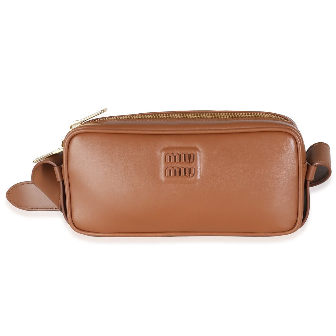 Miu Miu Arcadie Bag Cognac Calfskin Leather Shoulder Bag: Miu Miu Arcadie Bag Cognac Calfskin Leather Shoulder Bag This Miu Miu Cognac Calfskin Arcadie Bag combines elegance and functionality. Crafted from premium leather, this shoulder bag features a sophis