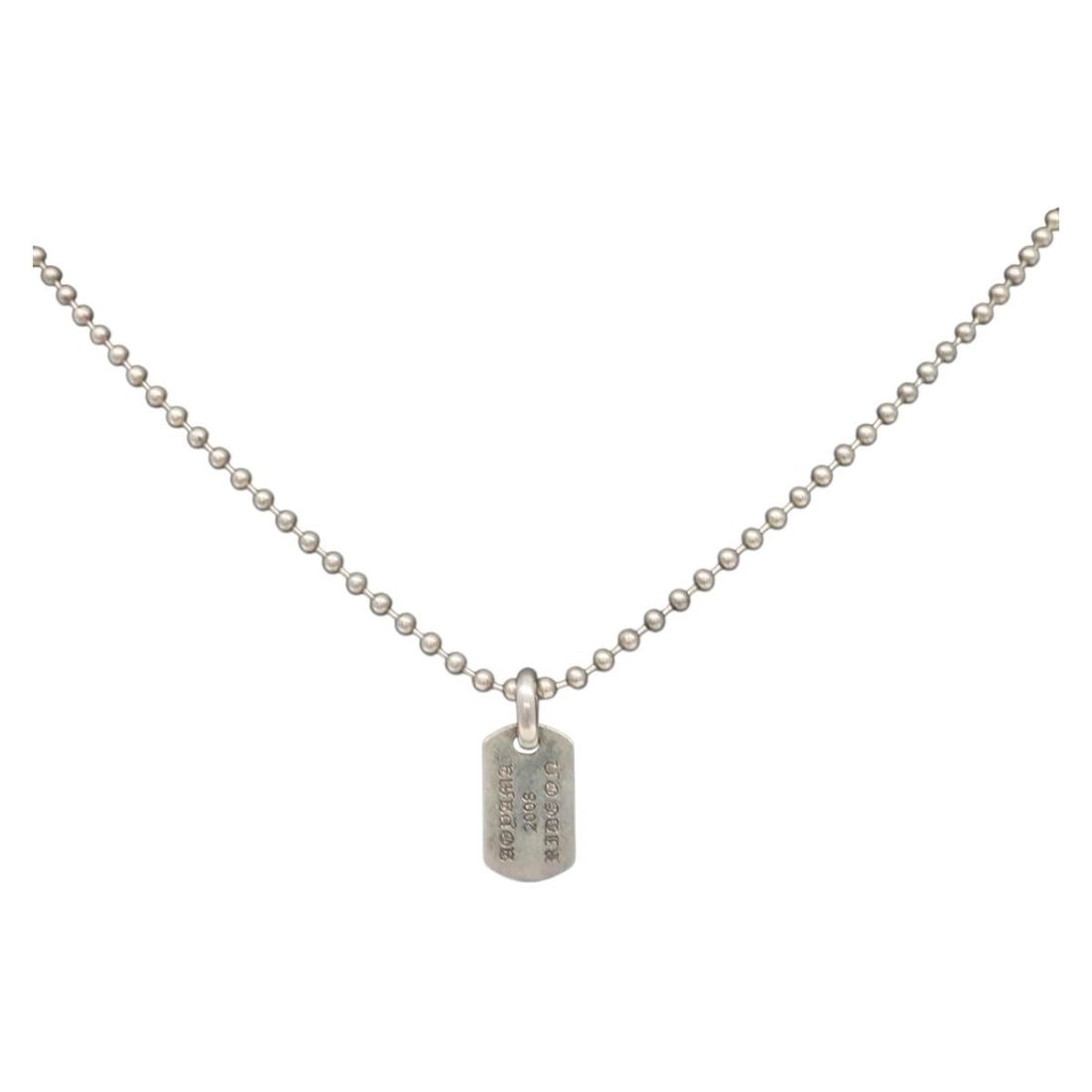 Chrome Hearts Tiny Dog Tag Cross Necklace Ag925 Silver Auth: Chrome Hearts Tiny Dog Tag Cross Necklace Ag925 Silver Auth This striking Chrome Hearts Pendant features a tiny dog tag design adorned with the iconic RS Cross, crafted from high-quality Ag925 silver.