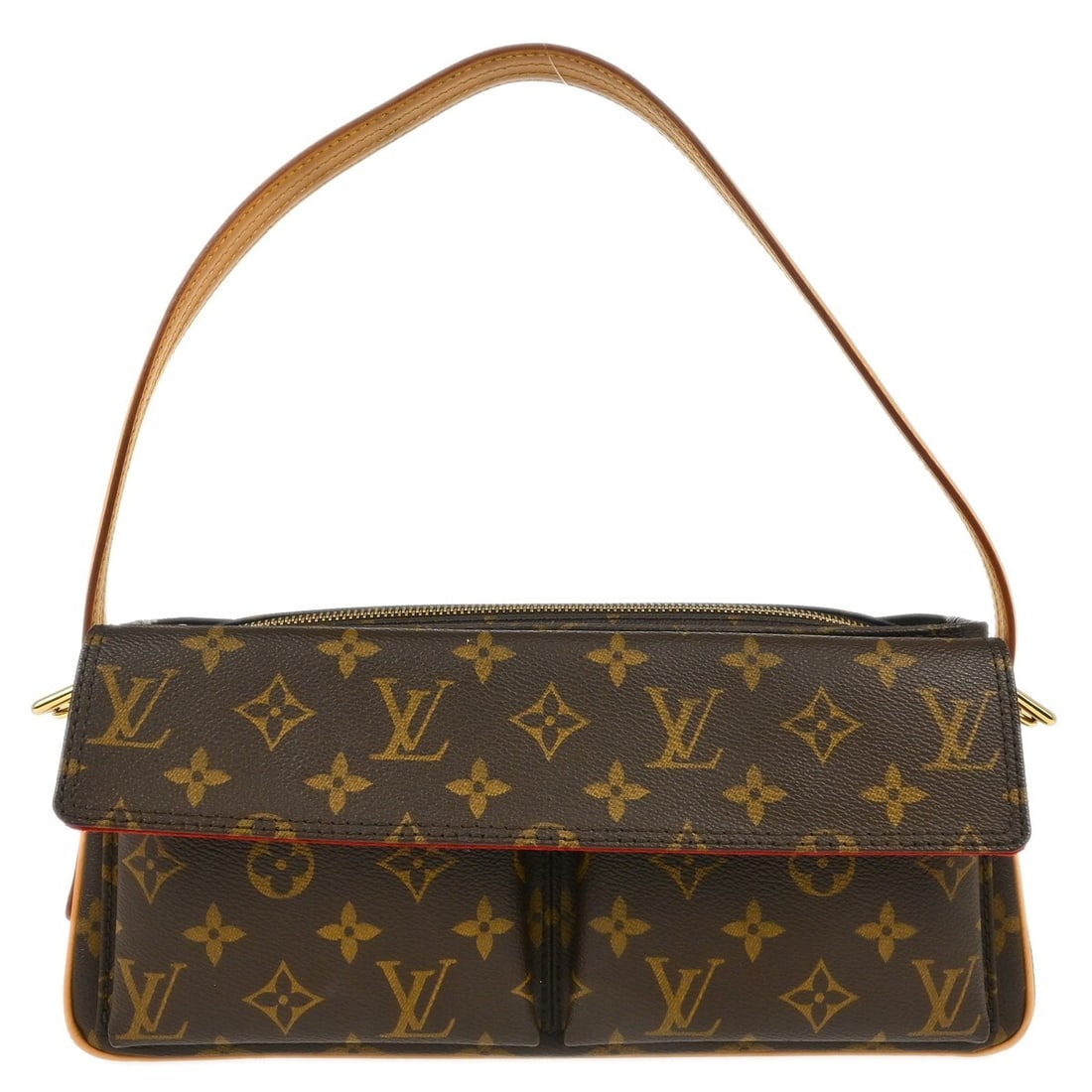 Louis Vuitton Monogram Viva Cite MM Handbag M51164 with Adjustable Strap: Louis Vuitton Monogram Viva Cite MM Handbag M51164 with Adjustable Strap Introducing the Louis Vuitton Monogram Viva Cite MM Handbag, a perfect blend of style and functionality. This medium-sized hand