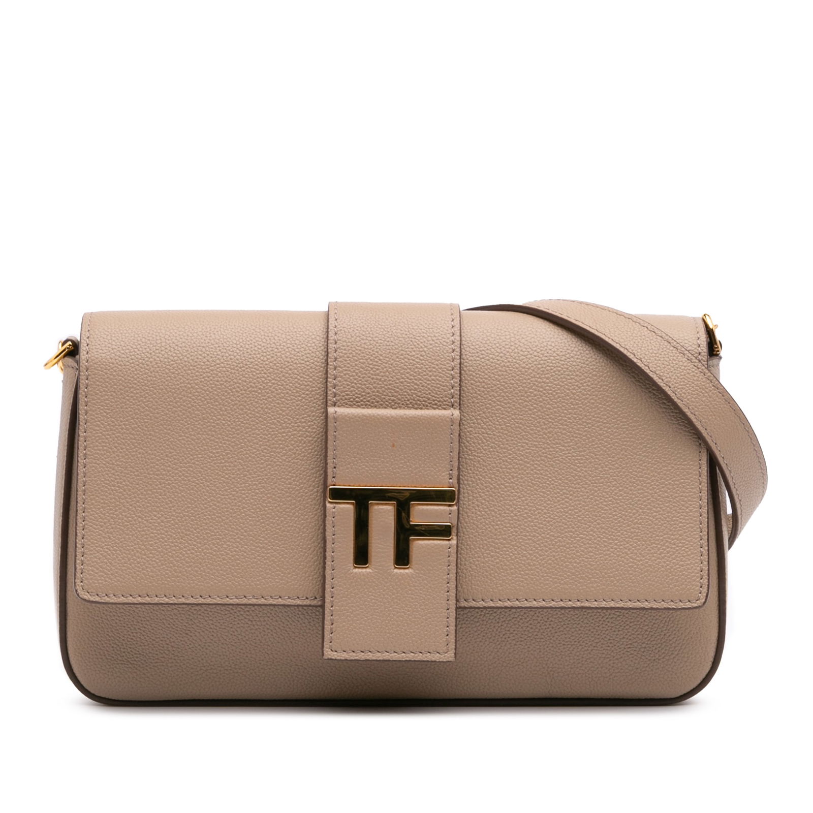 Tom Ford Grained Calfskin TF Flap Crossbody Bag Brown Leather: Tom Ford Grained Calfskin TF Flap Crossbody Bag Brown Leather Elevate your style with the Tom Ford Grained Calfskin TF Flap Crossbody. This sophisticated bag is crafted from high-quality leather and f
