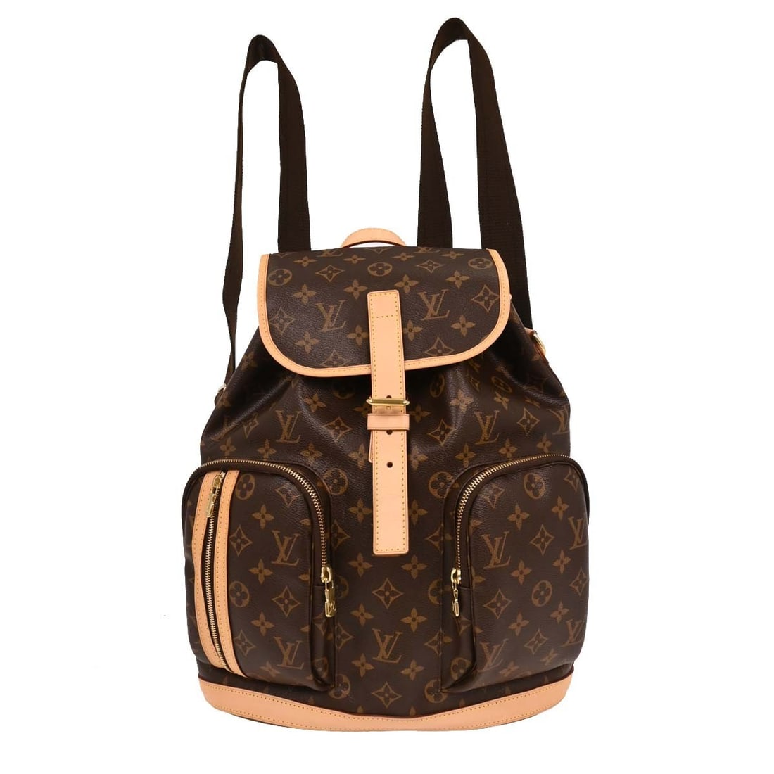 Louis Vuitton Monogram Sac A Dos Bosphore Backpack M40107 Brown Canvas: Louis Vuitton Monogram Sac A Dos Bosphore Backpack M40107 Brown Canvas Elevate your casual outings with the Louis Vuitton Monogram Sac A Dos Bosphore Backpack. Crafted from signature monogram canvas l