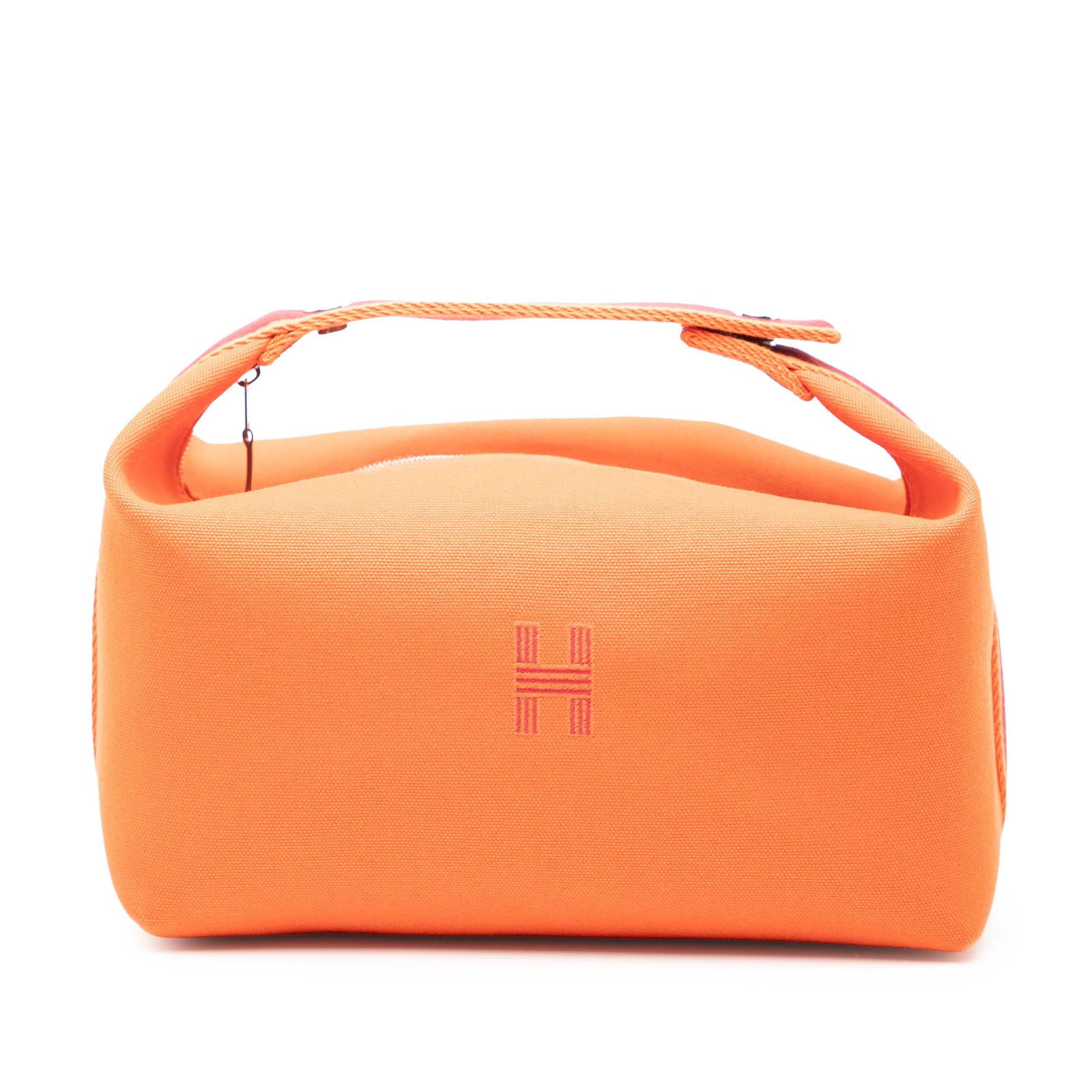 Hermes Large Toile Bride A Brac Case Orange Canvas Bag (1 of 6)