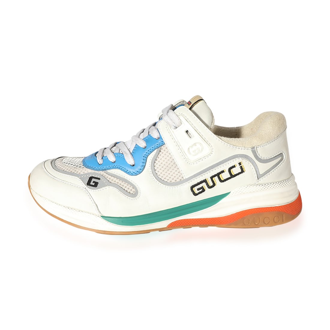 Gucci Ultrapace White Men's Sneakers with Box and Extra Laces: Gucci Ultrapace White Men's Sneakers with Box and Extra Laces Elevate your sneaker game with the Gucci Ultrapace 'White'. This stylish lifestyle sneaker is crafted from premium leather and fabric, sho