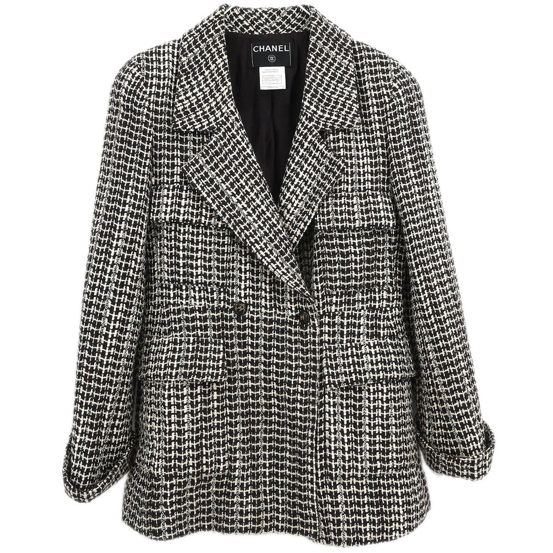 Vintage Chanel Double Breasted Jacket Brown 01A Size 40 (1 of 10)