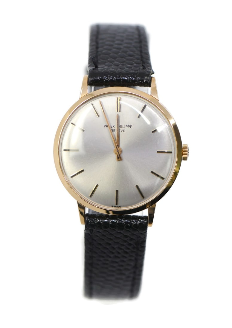 Patek Philippe Calatrava 18K Yellow Gold Watch Ref 3468 Analog: Patek Philippe Calatrava 18K Yellow Gold Watch Ref 3468 Analog Discover the elegance of the Patek Philippe Calatrava 18K Yellow Gold Watch. This exquisite wristwatch features a manual mechanical movem