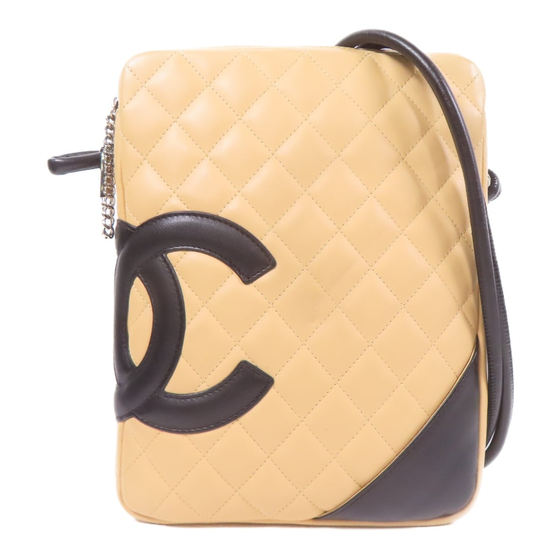 CHANEL Cambon Beige Calfskin Leather Shoulder Bag: CHANEL Cambon Beige Calfskin Leather Shoulder Bag This elegant CHANEL Cambon Shoulder Bag is crafted from high-quality calfskin leather in a sophisticated beige hue. With a height of 9.8 inches, a dep