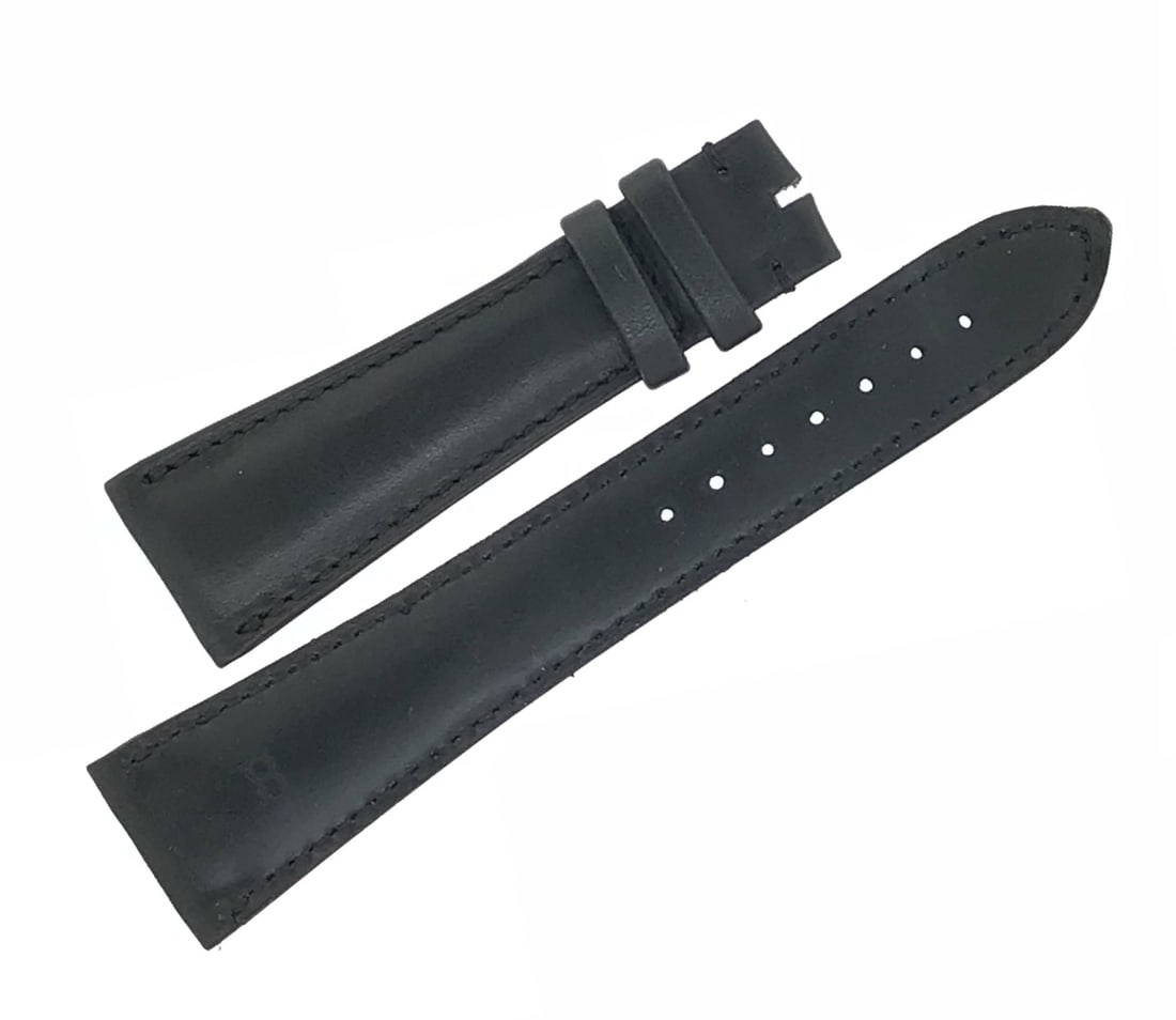 Bedat & Co. Authentic Black Leather Watch Band 22.5 x 16 mm (1 of 2)