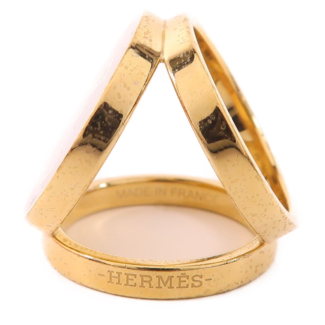HERMES Gold Scarf Ring Elegant Accessory (1 of 12)