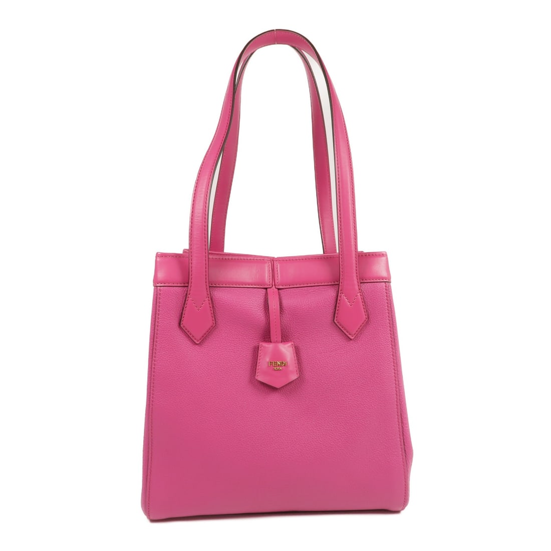 Fendi Origami Medium Pink Shoulder Bag 8BH414APZA Calfskin Leather: Fendi Origami Medium Pink Shoulder Bag 8BH414APZA Calfskin Leather Introducing the exquisite Fendi Origami Medium Shoulder Bag, crafted from luxurious calfskin leather in a stunning pink hue. This sty