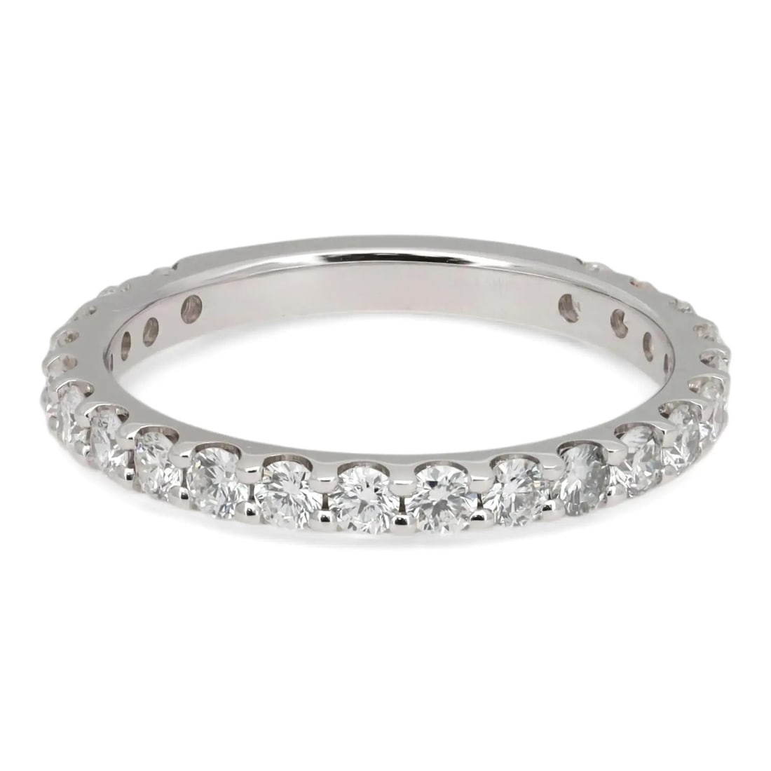 Rachel Koen 14K White Gold Round Diamond Eternity Band Ring 0.75Ctw: Rachel Koen 14K White Gold Round Diamond Eternity Band Ring 0.75Ctw This stunning eternity band ring features round brilliant cut natural diamonds elegantly set in a prong style. Crafted from high-qua