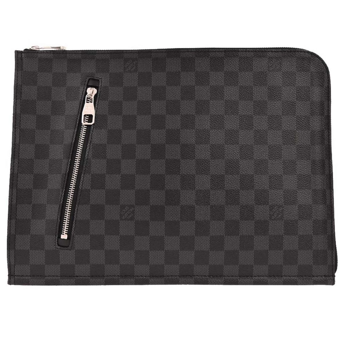 Louis Vuitton Damier Graphite Poche Documents Clutch Bag 14x11 Black N48247 (1 of 10)