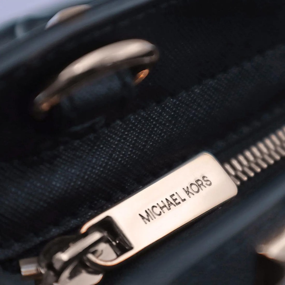 Michael Kors Selma Satchel 30T3GSMS2L-001 Black Studded Leather Handbag - 13
