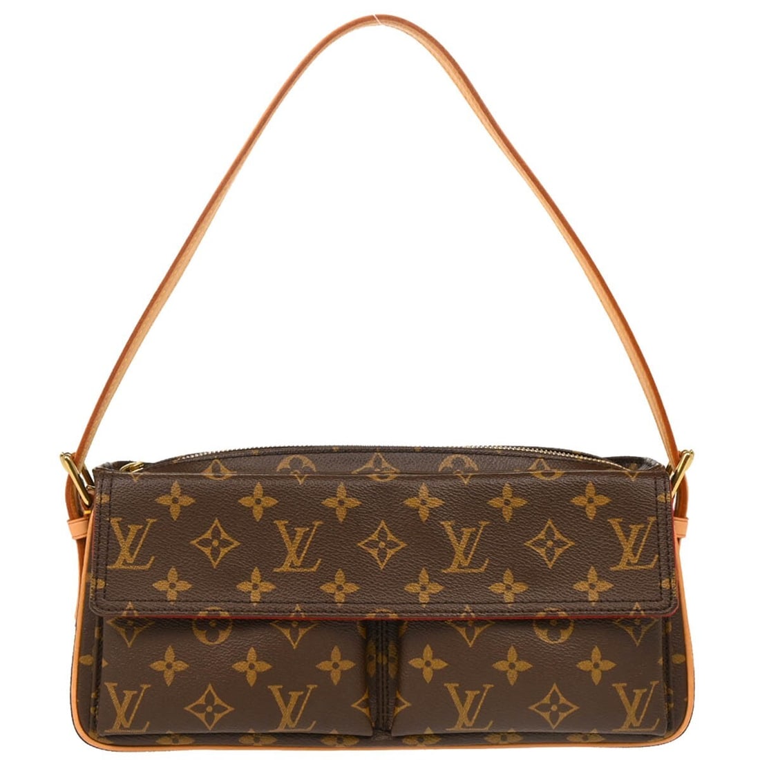 Louis Vuitton Monogram Viva Cite MM Handbag M51164 with Adjustable Strap: Louis Vuitton Monogram Viva Cite MM Handbag M51164 with Adjustable Strap Elevate your casual look with the Louis Vuitton Monogram Viva Cite MM Handbag. This stylish medium-sized handbag features the