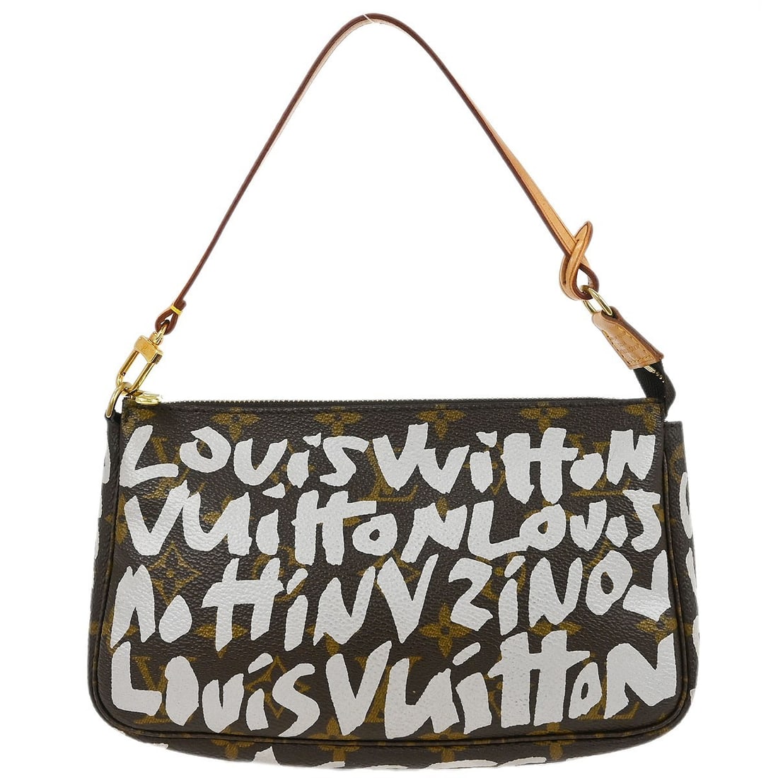 Louis Vuitton White Graffiti Pochette Accessoires Handbag M92192 (1 of 7)