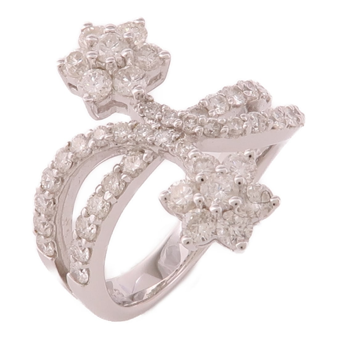 JEWELRY 18K White Gold Diamond Ring Size 6 (1 of 10)