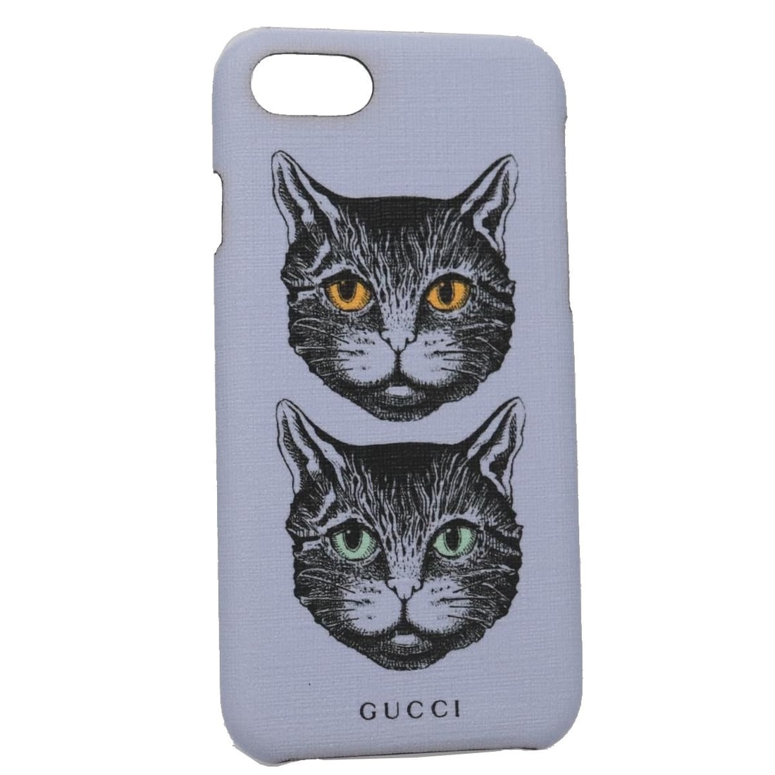 GUCCI Cat iPhone Case Purple PVC Leather 548889 Auth Made in Italy: GUCCI Cat iPhone Case Purple PVC Leather 548889 Auth Made in Italy This authentic GUCCI iPhone case combines luxury and practicality. Crafted in Italy from high-quality PVC leather, it features a vibr