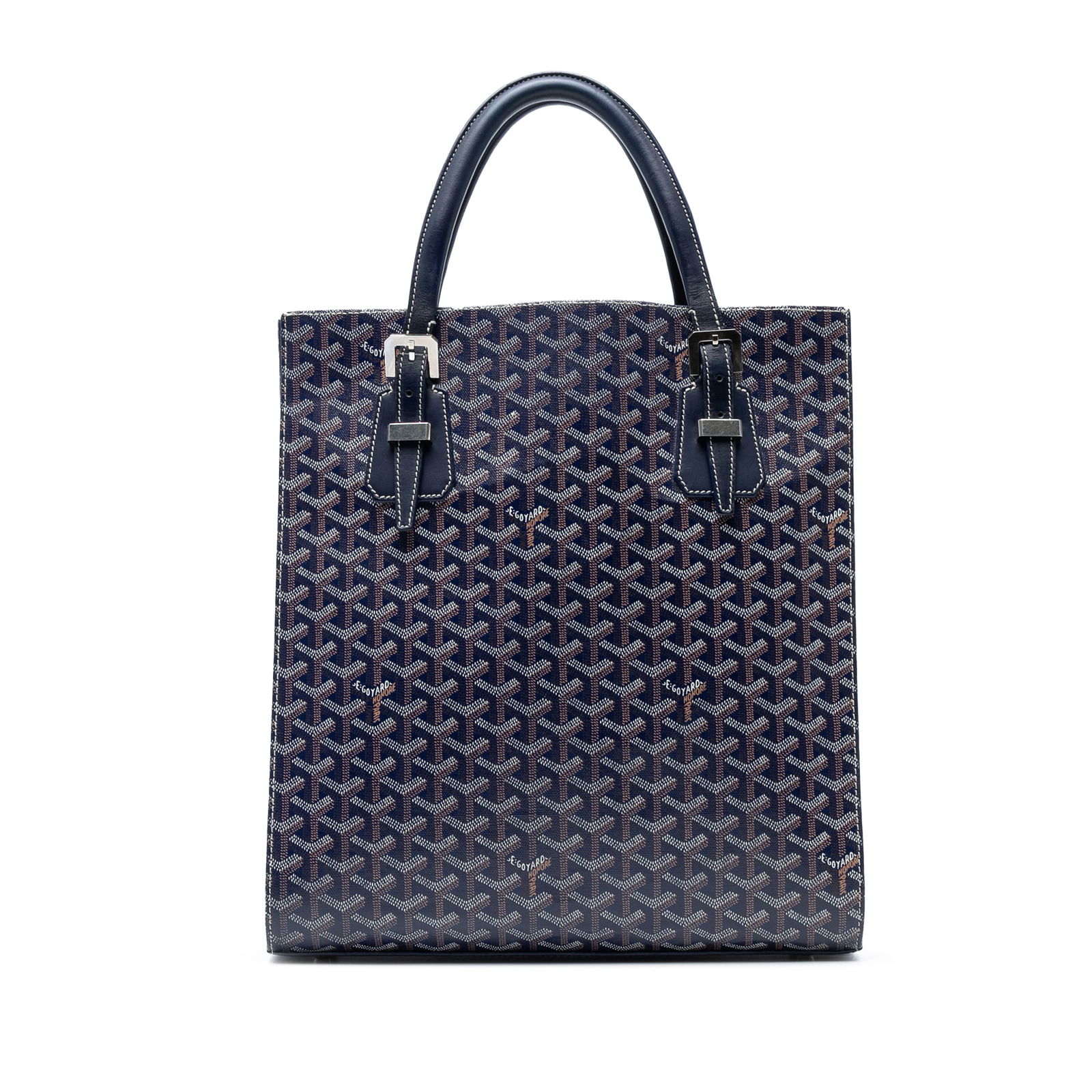 Goyard Goyardine Comores Tote GM Blue Fabric bag: Goyard Goyardine Comores Tote GM Blue Fabric bag Introducing the Goyardine Comores Tote GM, a sophisticated accessory crafted from durable coated canvas. This stylish tote features adjustable rolled l