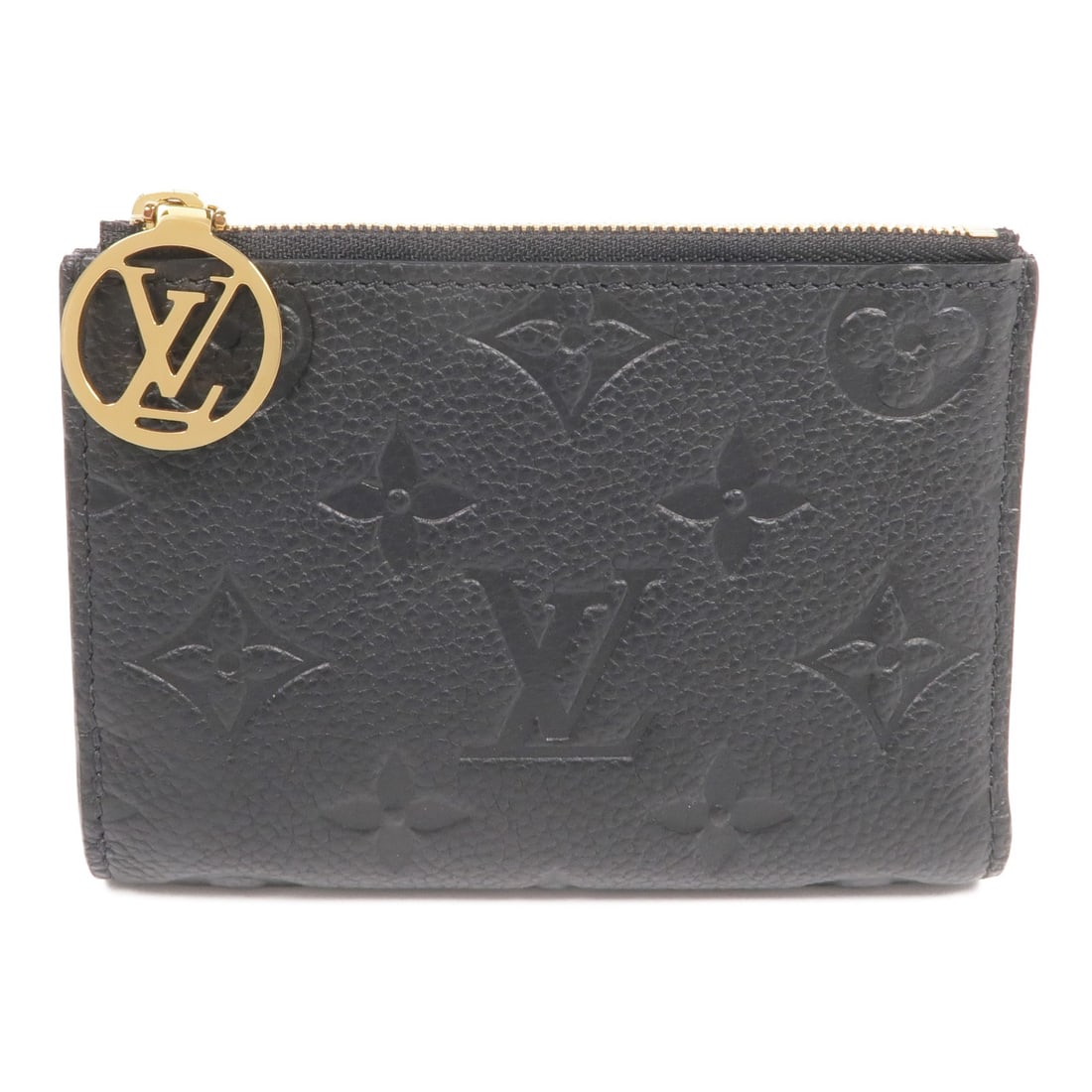 LOUIS VUITTON Lisa Bi-fold Wallet M83365 Black Calfskin GHW (1 of 14)