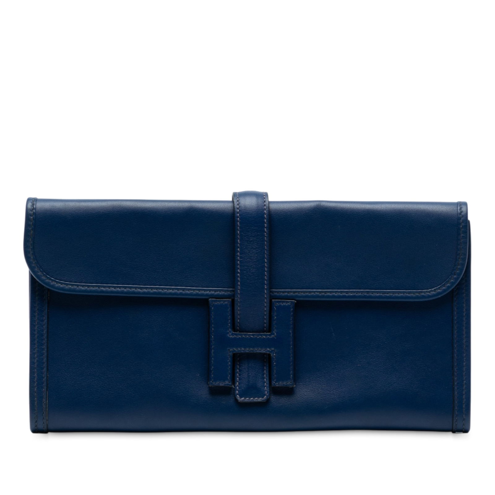 Hermes Swift Jige Elan 29 Blue Leather Bag: Hermes Swift Jige Elan 29 Blue Leather Bag Introducing the Hermes Swift Jige Elan 29, a stunning bag crafted from luxurious Swift leather in a captivating Bleu Saphir color. This elegant piece feature