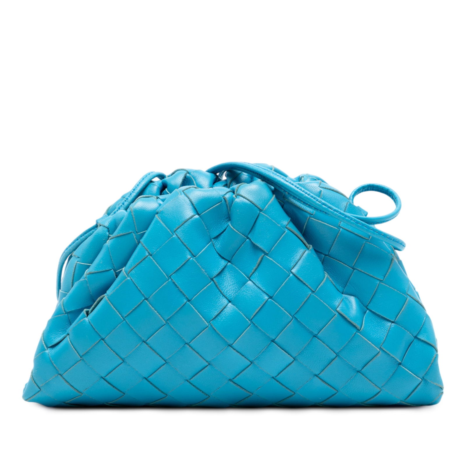 Bottega Veneta Blue Nappa Intrecciato Mini Pouch Crossbody Bag (1 of 8)