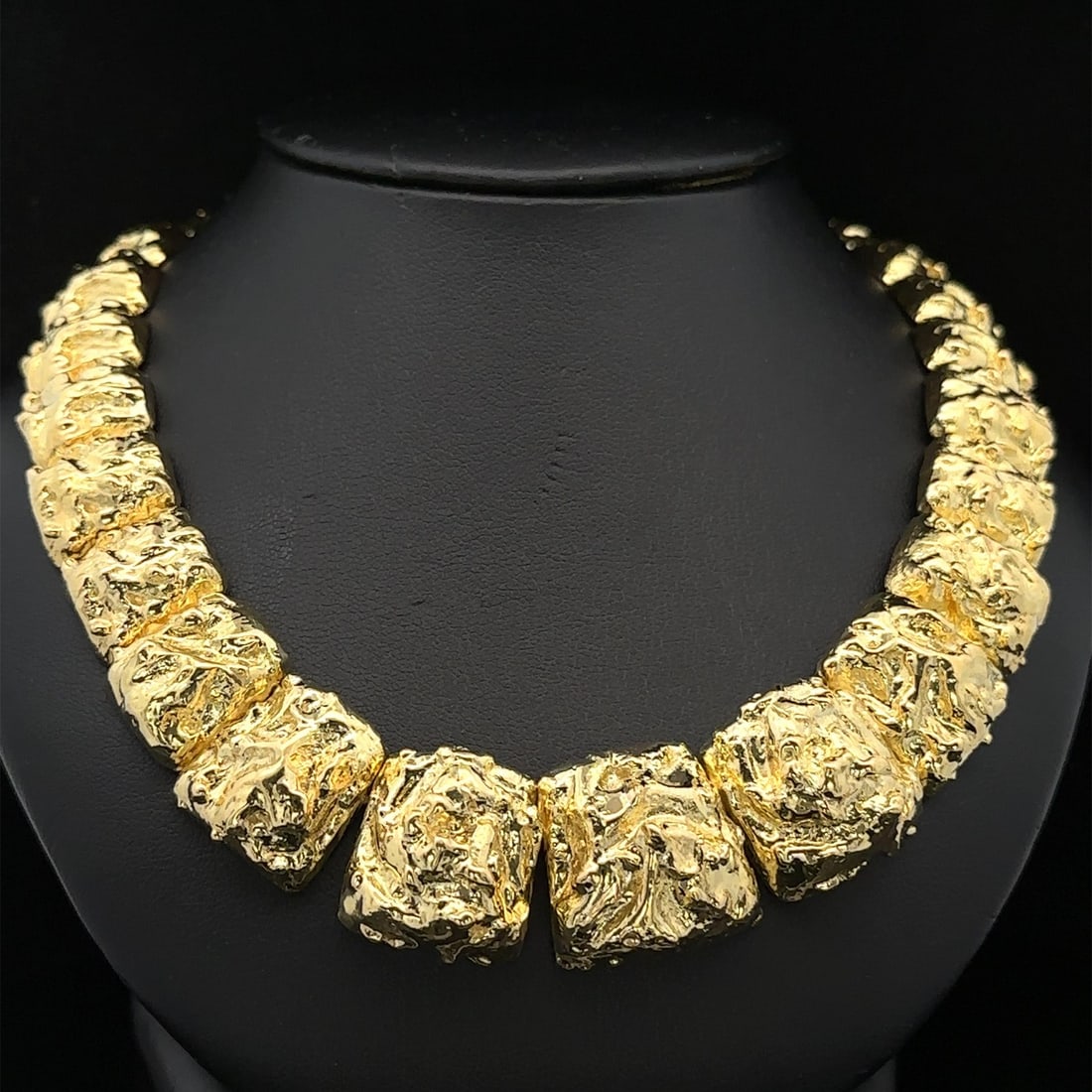 David Webb 18k Yellow Gold Nugget Style 16 Inch Necklace (1 of 14)